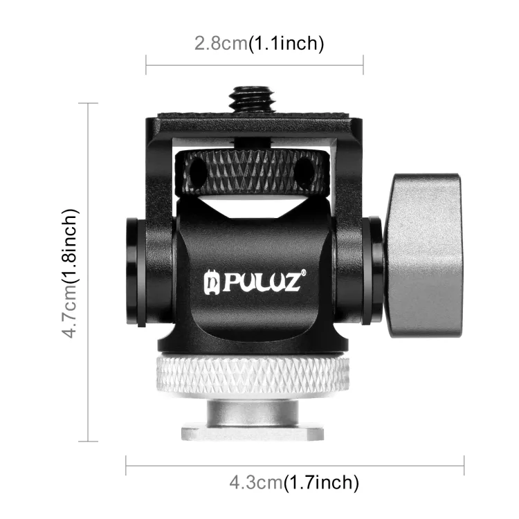 Adjustable Video Camera Mini Tripod Ball-Head Camera Monitor Snail Mount Cold Shoe Adapter For Tripod Monopod Monitor Flash