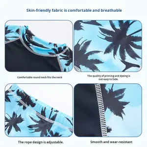 <span class=keywords><strong>Maillot</strong></span> <span class=keywords><strong>de</strong></span> <span class=keywords><strong>bain</strong></span> deux pièces pour garçons, pour enfants et adolescents, pour l'entraînement en <span class=keywords><strong>piscine</strong></span>, en polyester et élasthanne, motif palmier - Product Image 4