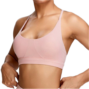 Trending Plus Size Seamless Soft <b>Brushed</b> Cross <b>Back</b> Yoga Running Anti Shock Workout Breathable Tight Fit Gym High Bra - Product Image 1