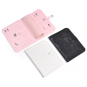 KADS 84 Hole Snake Print PU Leather <b>Nail</b> Drill Bit Storage Bag Portable Manicure Tool Organizer Multiple Slots Display <b>Case</b> - Product Image 5