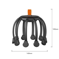 Brosse de massage électrique en silicone pour le cuir chevelu et le corps, 10 têtes de massage, 3 modes, batterie 1000 mAh - Soin du cuir chevelu, soulagement de la douleur