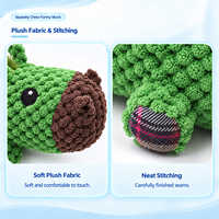 Jouets pour chiens : Mini cheval en peluche double couche, doux, rembourré, en forme de maïs, avec couineur, pour animaux de compagnie