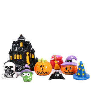 Lanterne Citrouille Mignonne d'Halloween, Ornement Fantôme, Accessoire de Jardinage Miniature, Pendentif Porte-clés Lumineux - Product Image 5