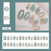 Z1386 Faux ongles à presser œil de chat dorés motif fleur givrée faits main, style INS élégant, en ABS de qualité supérieure, vente en gros, en stock