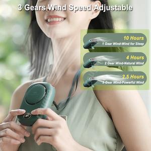 Ventilador de cuello colgante sin aspas, USB, de alta potencia, con pantalla, pequeño ventilador de cuello portátil. - Product Image 4