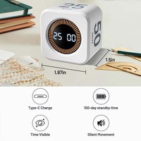 Timer Rotante Pomodoro 5/10/25/50 Minuti, Cronometro Conto alla Rovescia, Strumento per la Produttività sullo Scrivania, Timer a Cubo per ADHD