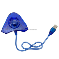 Adaptateur de manette de jeu double USB pour PS2 pour manette PS2 double port vers PC Adaptateur USB pour manette de jeu PS2 USB