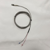 Termokopel Tipe K KN KP Haichen OEM Buatan Khusus dengan Cincin Las 0~1000C IP65 Kabel Kawat Berlapis SS Kelas I/II Model WRN