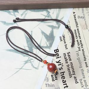 Фиолетовые ароматические бусины Ци Дунлай Путянь, натуральные, для ключичной цепочки, пяти элементов, ароматерапия, на шею, травяная медицина - Product Image 5