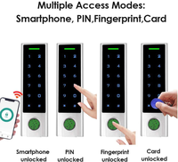 Serrure intelligente Secukey HF3-WIFI EM+MF Tuya avec lecteur biométrique d'empreintes digitales, carte, code PIN, RFID, contrôle d'accès, étanche IP66