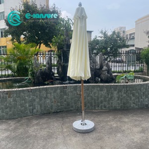 Venta al por mayor al aire libre para todo tipo de clima <span class=keywords><strong>sombrilla</strong></span> marco de aluminio con acabado de <span class=keywords><strong>madera</strong></span> <span class=keywords><strong>3</strong></span> <span class=keywords><strong>metros</strong></span> <span class=keywords><strong>sombrilla</strong></span> de playa redonda para Resort junto a la piscina - Product Image 3