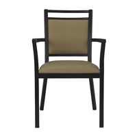 Fauteuil de salle à manger moderne rembourré, dossier haut, tissu et métal, style nordique, chaises élégantes en cuir pour salle à manger