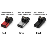 Untuk penerangan USB C Tipe C Micro USB female ke Garmin Fenix 5 /6/7/8 / Garmin insting 2 2X 2S 3 E adaptor kabel pengisian daya