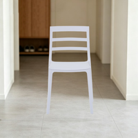 Chaise de restaurant en plastique au design moderne pour la maison, le bar, l'hôpital, le café, l'hôtel, l'extérieur, la salle à manger, l'école, la ferme, le hall, les meubles
