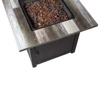 Table de foyer au gaz carrée Garife GM50210, design professionnel, propane, sans fumée, pour la vie en plein air
