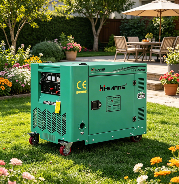 Hi-earns DG1100SE 8KW diesel Generator Silent Emergency Lighting Mobile Light Tower with 4x1000 Halide