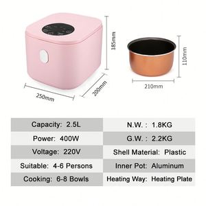 Cuisinière à riz numérique multifonctionnelle pour la maison, petite taille, 2,5 L - Product Image 5
