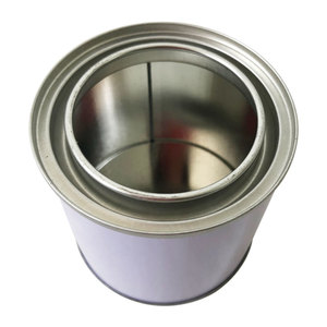 250ml rivestimento bianco personalizzato stampato vuoto barattoli di vernice vernice barattolo di latta - Product Image 2