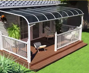 Auvent de terrasse en polycarbonate léger et facile à installer, auvent de balcon <span class=keywords><strong>pour</strong></span> auvents extérieurs résidentiels - Product Image 3
