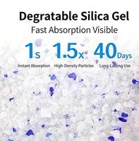 Litière pour chat en gel de silice blanc 5 kg, faible teneur en poussière, absorption rapide de l'eau, fond anti-adhésif, pour chaton, chat en gestation, litière cristalline pour chat