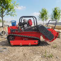 Débroussailleuse robotisée diesel 195-120S pour l'élimination des mauvaises herbes, 1,2 m, pour ferme, pente, jardin, entrée, diverses applications