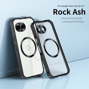 Funda Magnética Híbrida con Marco Metálico para Google Pixel 10 9 Pro XL 10 9 8 Pro 10a 9a, Carcasa Trasera Transparente Esmerilada de PC, Resistente a Impactos - Product Image 3
