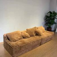 Canapé paresseux nordique en velours côtelé épais, assise ultra-large, amovible et lavable, en suède, pour chien, compressé sous vide