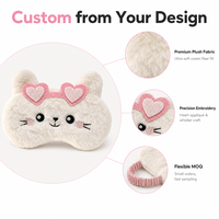 Jouet en peluche OEM, jouet en peluche personnalisé pour cadeau de voyage, certificat CE, masques pour les yeux personnalisés avec peluche