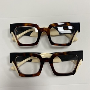Thiết kế độc đáo dày Acetate gọng kính, thích hợp cho mặc hàng ngày, trang trí hợp thời trang, hỗn hợp bán buôn - Product Image 3