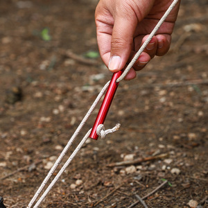 Adjustable Aluminum Alloy <b>Tent</b> Guy Line Buckle Red Lightweight Camping Tarpaulin Rope Clamp Outdoor Use - Product Image 1