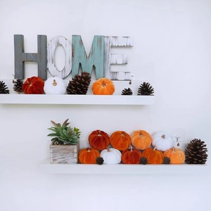 Citrouilles artificielles en velours réalistes, miniatures, couleurs assorties, fausses citrouilles pour la décoration d'automne, Thanksgiving, Halloween, centre de table - Product Image 5
