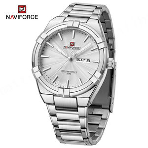 VENTE FLASH NAVIFORCE 9218 Montre à quartz classique pour homme, haute qualité, étanche, acier inoxydable, montre homme, calendrier, horloge - Product Image 2