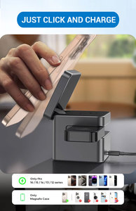 Nhà Máy Có Thể Gập Lại M35 Điện Thoại Nhanh Chóng Sạc Qi2 Nhôm 3 Trong 1 Từ Sạc Không Dây <span class=keywords><strong>Cube</strong></span> Đứng - Product Image 6