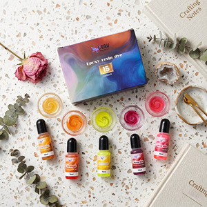 LEQU Happy And Fun - Tinte de Resina de 15 Colores para Hacer Joyas, Pigmento Líquido de Alta Concentración para Arte en Resina y Manualidades - Product Image 1