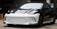 Nouveau kit carrosserie de haute qualité pour Tesla Model 3, style robot hacker, avec pare-chocs avant/arrière et jupes latérales - Ajustement parfait à 100 %