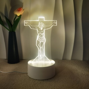 Factory Wholesale Christian Jesus Virgin Mary Statue Night <b>Light</b> Decor Favor Gifts Toys Led Night Lamp 3D Acrylic <b>Light</b> Lamp - Product Image 6