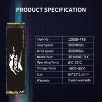 قرص صلب PUSKILL PCIE3.0 عالي السرعة وسعة كبيرة NVME بسعات 128 جيجابايت و256 جيجابايت و512 جيجابايت و1 تيرابايت و2 تيرابايت SSD M.2