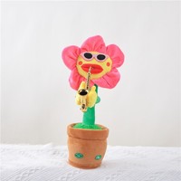 Peluche tournesol dansant Mxl avec saxophone, amusante, chantante, enregistrante et répétitive, cadeau fantaisie pour enfants