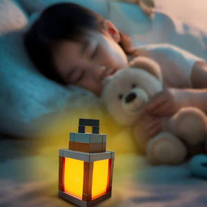 Lampe <span class=keywords><strong>Minecraft</strong></span> avec télécommande, lanterne LED lumineuse rechargeable, lampe d'ambiance pour chambre d'enfant, lumière variable multicolore - Product Image 2