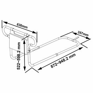Rehabilitación suministros ancianos cama seguridad barra de la cama de seguridad con carril MK01009 - Product Image 2