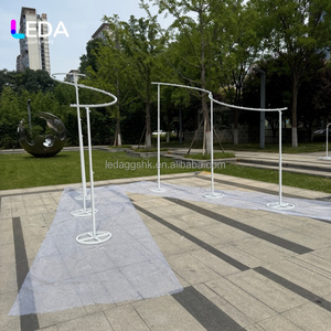 LEDA Wedding Supplies Large S Shape Metal Stand Adjustable Height Metal Wave Frame Wedding Stage for Events Decor - Product Image 2