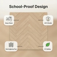 Parquet en chevrons multicouche en chêne blanc bouleau, facile à nettoyer, surface lisse, classement AC3, pour salles de classe, salons et extérieurs