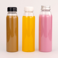 Vente en gros 12 16 oz 8oz 12oz 16 oz Bouteilles de boisson vides carrées en plastique PET sans BPA pour jus et eau avec bouchon