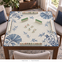 Tapis de Mahjong Yugaland en caoutchouc, taille standard, résistant à la saleté, antidérapant, lavable, inodore, 800*800mm, 3mm, pour salle familiale de Mahjong