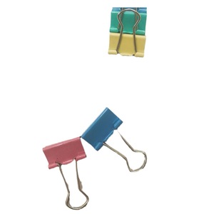Feiyide Colored Binder <b>Clips</b> 19mm Metal Dovetail <b>Clips</b> For Office School Use In Pet Bucket Packaging - Product Image 1