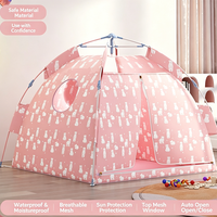 Tente de jeu pour enfants d'intérieur, 4-6 ans, portable, entièrement automatique, pliable, monocouche, en polyester, résistante au soleil, 130*130*120cm