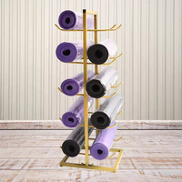 Support de présentation en métal pour rouleaux de tissu, de tapis, de moquette, de vinyle, de vêtements, de tapis de yoga, personnalisé pour les magasins de vente au détail