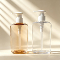 Flacon carré PETG professionnel anti-fuite avec pompe pour shampoing et lotion, 200 ml, 260 ml, à épaule plate, vide, pour emballage cosmétique et soins de la peau