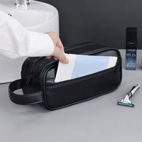 Sac à cosmétiques en cuir PU directement de l'usine, trousse de maquillage personnalisée, organisateur de voyage imperméable, support OEM, commande en gros