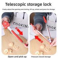Flocon de neige de Noël créatif ustensile en Silicone pince alimentaire antidérapante avec boucle de verrouillage pince à pain pour une fixation sécurisée